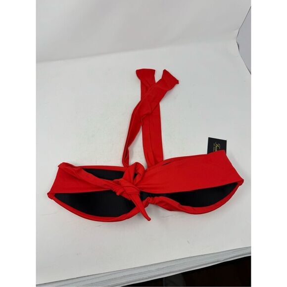 Oceana Cross Over Top Lingerie Fiery Red, Size Medium Frederick's of Hollywood - Picture 2 of 4